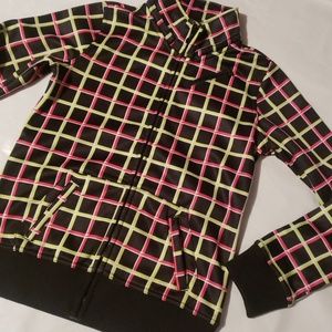 Aperture Pink, Green and Black Snow Fleece - S